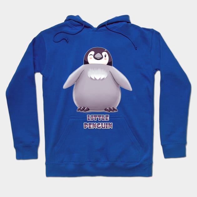 Baby Emperor Penguin Chick (Words) Hoodie by EdgeKagami